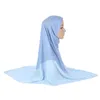 En bit Ramadan Muslim Hijab Scarf Amira Kvinnor Islam Full Cover Head Wrap Niqab Headwear Turban Arab Bön Headscarf Cap Hattar