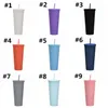 24 oz personlig stjärna iriserande bling regnbåge unicorn studded cold cup tumbler kaffe mugg med halm yfax3111