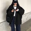 Giacche da donna Abbigliamento Harajuku oversize da donna Tinta unita Trendy unisex Capispalla con maniche a lanterna Colletto rovesciato quotidiano Stile Safari