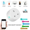 Prise d'alimentation intelligente 16A UK EU avec Alexa, commande sans fil vocale Google Home Audio, prise de courant Wifi 2.4G prenant en charge le téléphone Android IOS