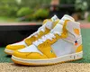 Top quality Jumpman 1 men's women's basketball shoes Yellow Black Red White sneakers