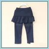 Medias Ropa Bebé, Niños Maternidad Primavera Y Otoño Estilo Dulce Pantalones Lindos Niñas Bebé Niña Legging Falda Pantalón Slim Stretch Leggings Trouse