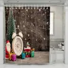 fabric christmas shower curtain
