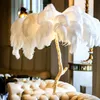 Woondecoratie struisvogelveren vloerlamp Moderne luxe koperen vloerlampen voor woonkamer Nordic staande licht