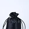 Emballage cadeau noir bijoux emballage Satin cordon sac Organza pour bonbons stockage fête fournitures 50 pièces