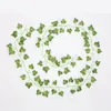 인공 아이비 녹색 잎 잎 Garland 식물 포도 나무 잎 DIY 집 웨딩 파티 등나무 문자열 벽 정원 가정 장식