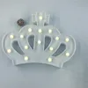 LED lumière nuit nouveauté en plastique couronne chapiteau signe enfants chambre lampe de bureau enfants cadeaux de noël fête mariage décor éclairage