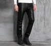 Men's Pants Genuine Leather Quality Black Motorcycle The First Layer Of Sheepskin Male Personality