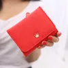 Kadınlar için cüzdanlar lüks Kore sürümü küçük cüzdan kısa sökme para çantası sevimli taze üç katlı cüzdanlar
