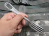 Grapesfish Ta2 Pure Titanum Matel 304 Rostfritt stål Camping Kök Messokit Knife Fork Spoon US Mil-Spec WWII Style Tactical Sports Survival Climbing