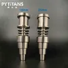 Domeless GR2 Clavos de titanio Bobinas de cerámica Enail Cachimbas 16 mm 20 mm Dnail Enail Calentador Bobina Carb Cap Kits para ambos tubos de vidrio masculinos femeninos Bong de agua Accesorios para fumar