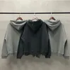 Oversize Hoodie 2021 남성 여성 고품질 양털 지퍼 스웨터 솔리드 포켓 풀오버