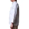 Men's Jackets High Quality White Kitchen Chef Jacket Uniforms Full Sleeve Cook Clothes Food Services Frock Coats Work Wear