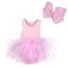 Moda Dziewczyna Balet Tutu Dress 2PCS Profesjonalne Dzieci Dancing Party Dress Performance Costume Princess Wedding Dress 2-8 YS Q0716