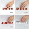 Foglio di adesivi per unghie alla moda Stampaggio in oro 3D Decorazione con stampa leopardata 20 punte Decalcomanie per unghie Fiori per donne e ragazze