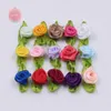 2cm Jedwabny Bow-Knot Mini Rozeta Do Domu Wesele Wesele Wstążka Tort Bow Tie Dekoracja Scrapbooking DIY Rzemiosło Dostawy Y0630