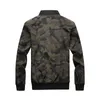 Windbreaker Höst Militär Armé Camouflage Bomber Jacket Pilot Män Stand Collar Camo Coat Man Ytterkläder Stor storlek 5XL 6XL 7XL 210518