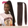 Pièces d'extensions de cheveux cola de caballo cabello humano con cordn recto clip en extensine nature naturel peinado mujer enveulto alredor pein6175127