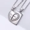 Amant lettre pour toujours amour pendentif collier cadeau pour Couple strass coeur chaîne colliers mode bijoux accessoires