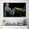 Sexy Girl Posters and Prints Colorful Abstract Art Canvas Painting Modern Creative Canvas Wall Pictures for Living Room Decor