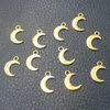 Charms 50pcs argento placcato mini mini luna luna orecchini orecchini bracciale accessori fai da te per monili carft che fanno 14 * 10mm A601