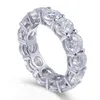 2020 Eternity Lab Diamond CZ Anello in argento sterling 925 Bijou Fidanzamento Wedding band Anelli per le donne uomini Fine Party Jewelry Gift9591877