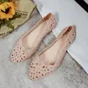 Summer Style Hollow Out Plastic Sandals Women's Flat Water Leakage Porous Shoes Jelly Dance