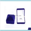 Jewelry Packaging & Display Jewelryjewelry Pouches Bags Square Shape Veet Box For Jewellery Ring Wedding Gift Earring Organizer Container T