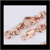 Gliederkette Jewelrythe Echte Kristallarmbänder 18Kgp Roségold Schmuck Dff0750 Drop Lieferung 2021 8Pu0A