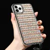 Luxo Bling Glitter Glitter Capas De Cristal De Cristal Diamante Full Diamond Bumper 2 em 1 TPU PC Captura à prova de choque para iphone 12 11 pro xr xs max x 8 7 6 se2