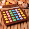 30/48 buracos silicone baking pads forno macaron esteira antiadurismo Pan pastelaria pad pad cozer ferramentas DH8860