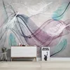 Moderne abstrakte Kunst Tapete 3D bunte Feder Linie Wandbilder Wohnzimmer TV Sofa Hintergrund Wand Dekor Papel De Parede Fresken