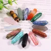 Pedra natural Hexágono Prism Encantos Rosa Quartz Tiger's Opal Pingentes Acessórios Chakras Gem Stone Fit Brincos Colar Fazendo Assorted