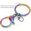 Portachiavi arcobaleno cromatico Portachiavi in metallo Anelli spaccati Accessori portachiavi unisex