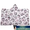 Wholesale leopard 3d печатать капюшон одеяло коралловый флис с капюшоном одеяло теплые путешествия самолет диван-кровать путешествия бросить детей фабрика цена экспертное качество дизайн