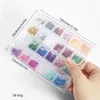 12Grids Christmas Holographic Nails Sequins DIY Nail Art Snowflakes Tree Stars Glitter Flakes Mixed Styles Sparkly Crafts Decorations