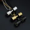 Gym Sport dumbbell necklace fashion jewelry Stainless steel bodybuilding pendant necklaces with chains for men will and sandy DROP SHIP SERVICE