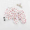 Summer Arrival Girls Fashion Strawberry Suit Top+pants Kids Clothes 210528