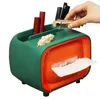 Tissue Boxes & Napkins Box Cover Plastic Cartoon Creative Holder Organizer With Phone Stand For Home Office Decoration