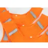 Vente en gros Running Cyclisme Sport Gilet Textile Polyester Respirant Nuit Gilets Réfléchissants Personnalisable Jaune Orange Conception Courte LLF8606