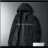 Trench Outerwear CoatS Apparel Drop Leverans 2021 4XL 5XL 6XL 7XL 8XL Mens Long Hooded Windbreaker Coat Höst varumärke Kläder Zipper Ficka