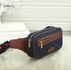 Waist Bag for Men Retro Leisure Embroidery Fanny Pack Multifunction Male Crossbody Bags