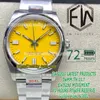 영원한 연인들이 탑 버전을 시계 eWF 36mm th : 11.7mm 126000 EW3230 자동 기계식 산호 레드 다이얼 레이디 시계 세련된 베젤 904L 스틸 케이스 및 팔찌 70007