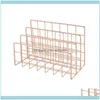 Hooks Storage Housekeeping Organization Home Gardenhooks Rails Secrah Iron Metal Three Grid Bookhelf Creative Book Stand Holder Desktop