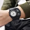 Mäns Sport Klockor Bredband Casual Man Quartz Watch Dekorativ kompasstermometer Män Armbandsur G1022