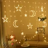 Moon Star LED Guirlande Lumineuse EID Islamique Musulman Fête D'anniversaire Décor Eid Al Adha Eid Ramadan Décoration Pâques Mariage Décor 210408