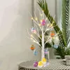 60cm birch LED light Easter decorations for home Easter artificial tree wedding decor lights happy Easter house home light gift 210408