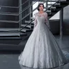 فساتين غير رسمية فيستديو دي نويفا كرات الأميرة 2021 لباس الدانتيل الفاخرة رداء المريرة طويلة الأكمام