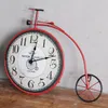 Relógios de parede vintage Creative Creative Bicycle Clock Personalidade Mural Design de bicicleta decorativa Pendurada RELAÇÃO RETRO CYCLE ORNAMENTO Decoração de casa