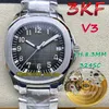 Sonsuzluk Saatleri 3KF V3 Yükseltme Versiyonu 3K5167 Cal.324 S C Otomatik Koyu Kahverengi Doku Dial Dial Mens Minimum Gürültü İzle İsviçre Hareketi Gül Altın Kılıf Kauçuk Kayış